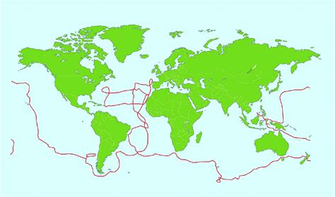 Map of the voyage of the Challenger Expedition. Wikipedia. | Download ...