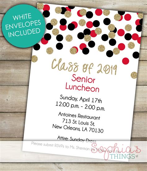 Senior Luncheon Invitations Graduation Party Invitations - Etsy