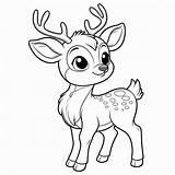 Deer coloring Pages  Christmas sketch template