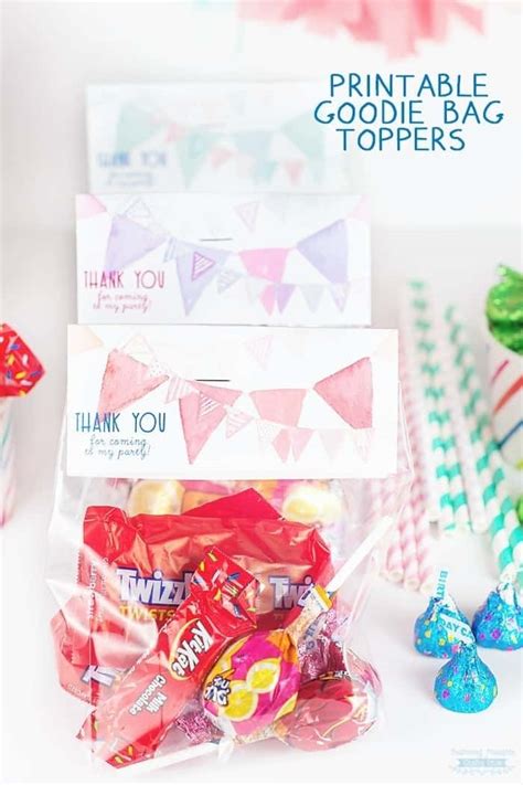 Free Printable Birthday Goodie Bag Toppers