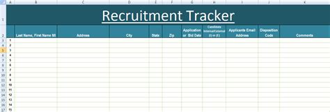 Recruitment Tracker Excel Template XLS