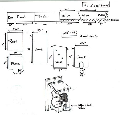 Bird Roosting Box Plans, 16 X 24 Shed Design