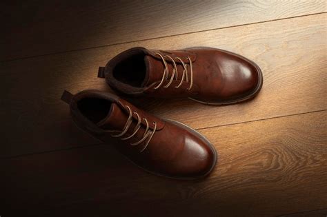 Premium Photo | Brown leather boots men's brown ankle boots