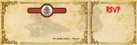 FREE Printable Hogwarts Express Ticket Invitation Template | Harry potter invitations, Hogwarts ...