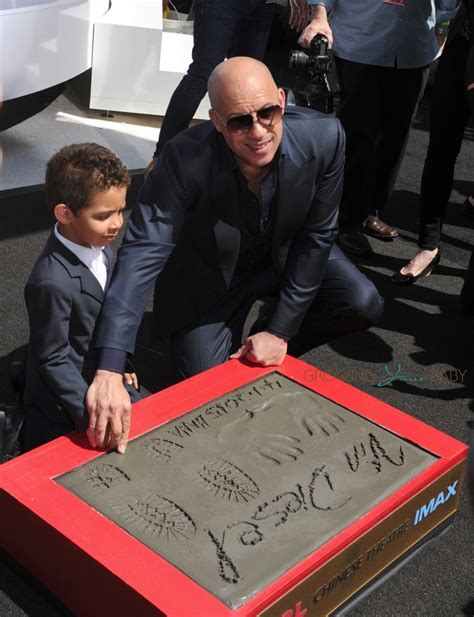 Vin Diesel with son Vincent Sinclair at Hand print and Foot print Ceremony - Growing Your Baby ...