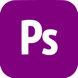 Purple adobe ps icon - Free purple adobe icons