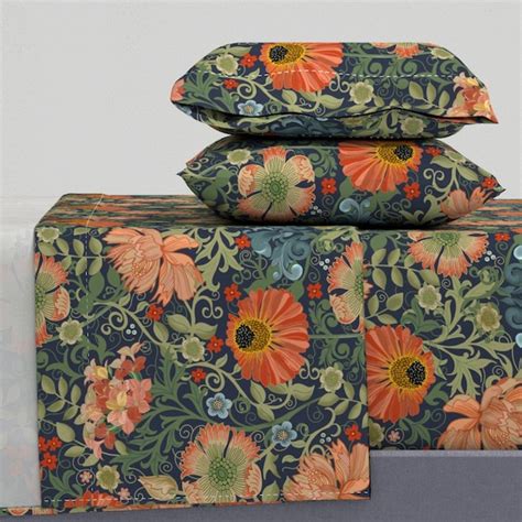 Vintage Floral Sheet - Etsy