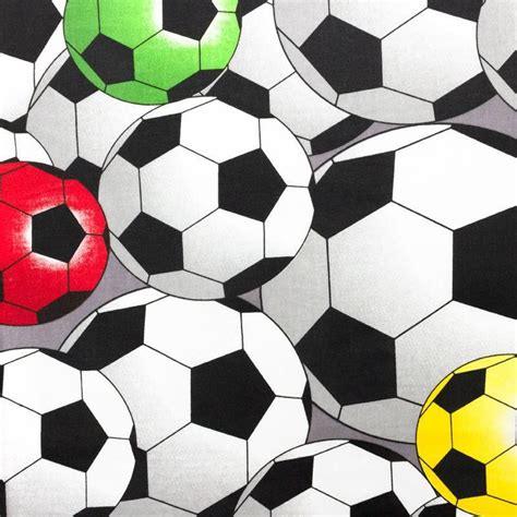 Soccer Fabric Soccer Ball Fabric Sports Fabric Cotton - Etsy Australia