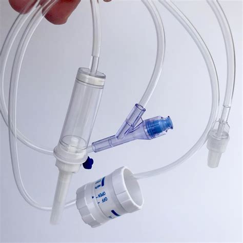 Pyrogen free Disposable Infusion Set IV Flow Regulator Extension Set ...