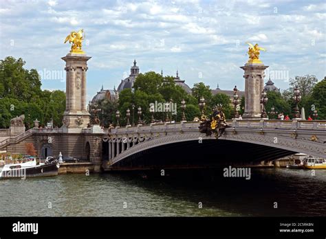 Pont Alexandre III, Paris, France. The bridge, with its Art Nouveau ...