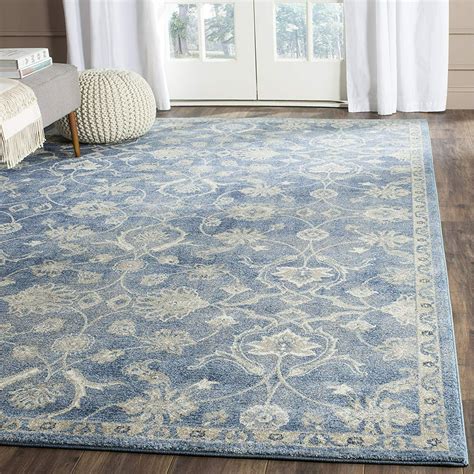 Safavieh Sofia Collection Vintage Blue and Beige Distressed Area Rug (9 ...