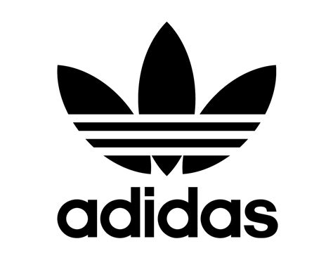 adidas símbolo logotipo preto com nome design de roupas ícone abstrato ...