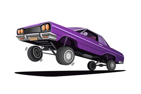 Hydraulic Lowrider Car Jump and Hop Graphic by aryo.hadi · Creative Fabrica