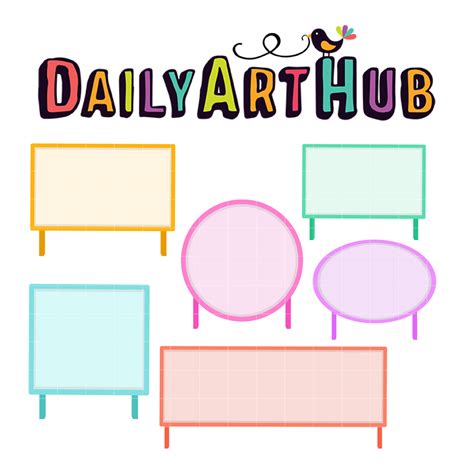 Colorful Blank Sign Board Clip Art Set – Daily Art Hub // Graphics, Alphabets & SVG