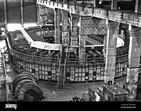 Separation units for Uranium-235 enrichment in the Y12 Calutron, which was used for Uranium ...