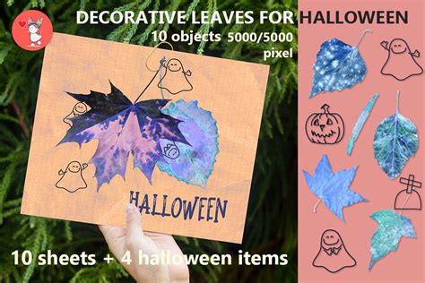 DECORATIVE LEAVES for HALLOWEEN Graphic by TATiana · Creative Fabrica