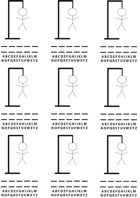 Printable Hangman Game Hangman Instant Download PDF KID3 - Etsy