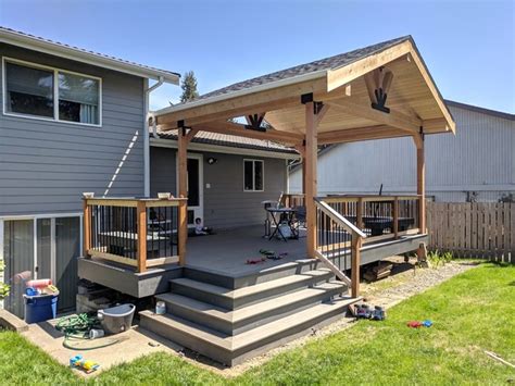 Custom Deck Update and Over Hang Roof - Transitional - Deck - Seattle - by Zia Construction LLC