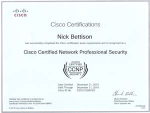 Cisco CCNP Security | Nick Bettison LINICKX.com