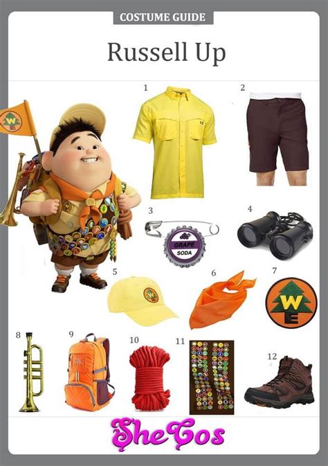 Complete Guide To Russell Up Costume | SheCos Blog | Russell up costume, Up halloween costumes ...