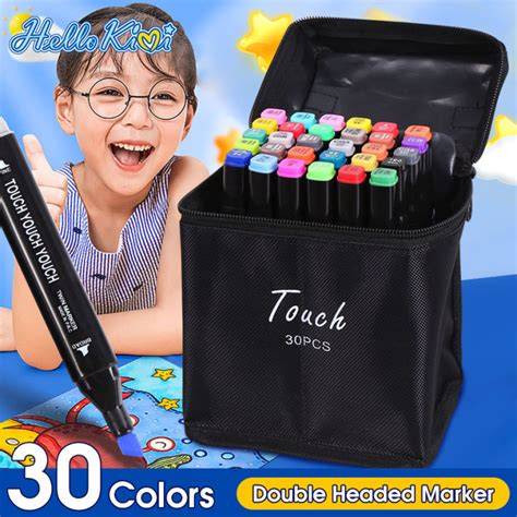 HelloKimi Painting Markers Manga Sketching Markers Art School Supplies Permanent Marker 30/80 ...