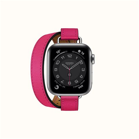 Band Apple Watch Hermes Double Tour 40 mm Attelage Pink - The Lux Group