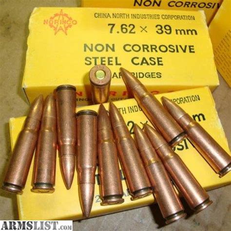 ARMSLIST - For Sale: Norinco 7.62x39 steel core ammo