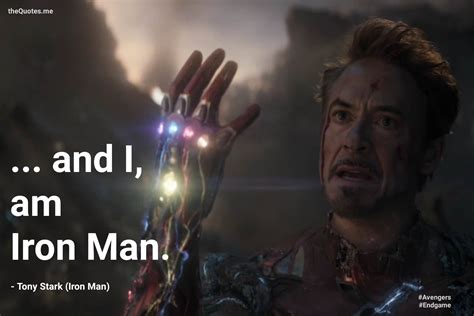 I am Iron Man. – memorable quotes from Movies, TV Shows & Songs