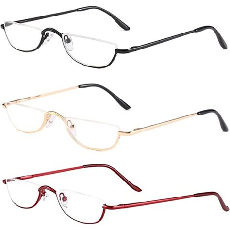 Half Moon Reading Glasses UK | Readers half glasses +1 1.5 2 2.5 3 3.5