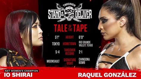 Io Shirai vs Raquel Gonzalez : NXT Women's Championship Match : Tale of ...