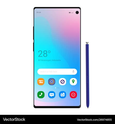 Realistic phone screen template no notch front Vector Image