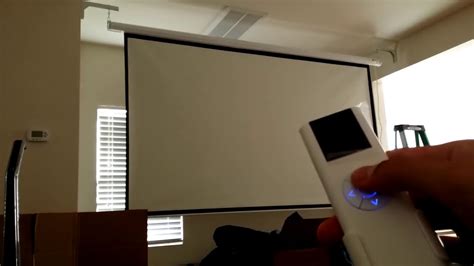 Homegear 120 HD Motorized 16:9 Projector Screen W Remote Control - YouTube