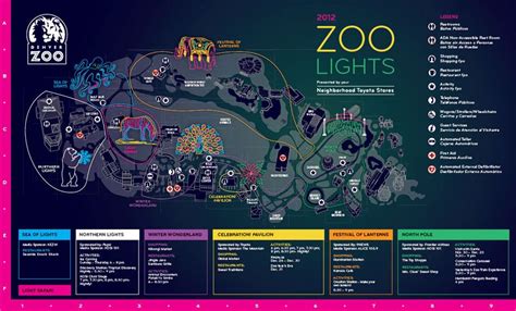 Toledo Zoo Lights Map