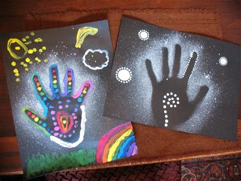 January 22nd, 2013...Aboriginal handprint art project with Cyrus...his ...