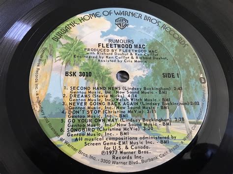 RARE Vintage Fleetwood Mac Rumours Vinyl LP | Etsy