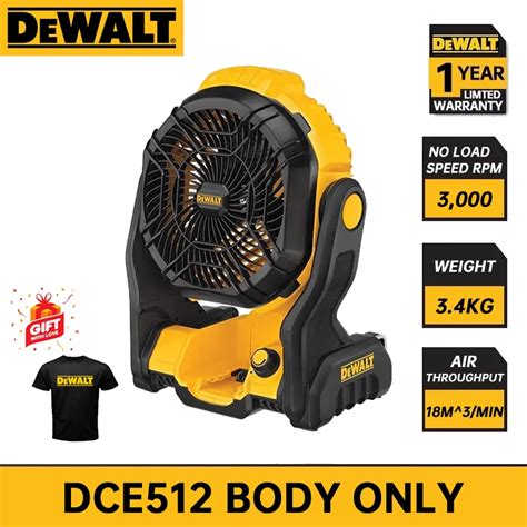 DEWALT Cordless Jobsite Fan DCE512 Bare Tool 20V MAX Lithium Power ...