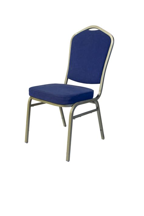 Steel Chair - Royal Blue With Gold Frame - Banqueting Chairs