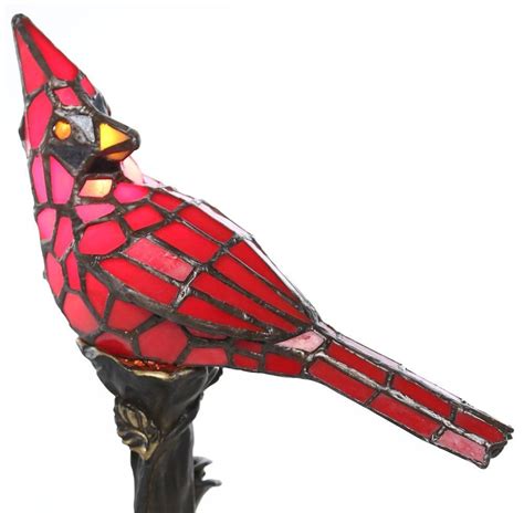 The Cardinal Stained Glass Accent Lamp will make a charming addition to ...