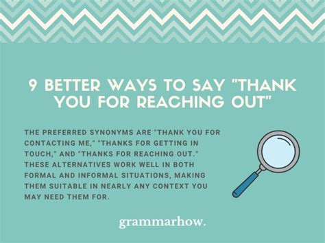 9 Better Ways to Say "Thank You for Reaching Out"