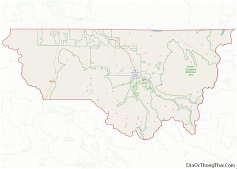 Map of Pitkin County, Colorado - Thong Thai Real