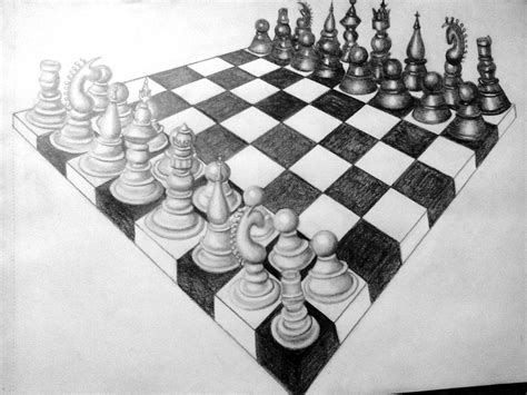 Chess Board Sketch at PaintingValley.com | Explore collection of Chess ...