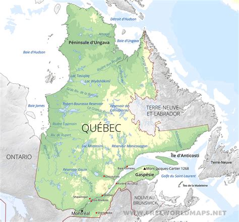 Cool Quebec Map - Wayne Baisey