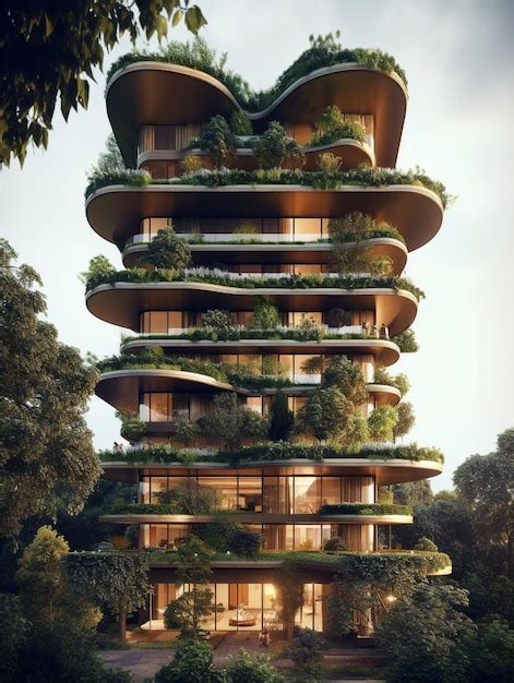 Premium AI Image | the building by architecture firm has a green roof that says, " garden.