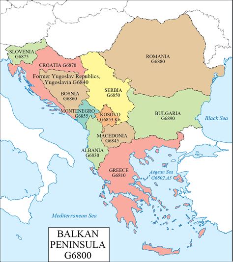 Physical Map Of Europe Balkan Peninsula