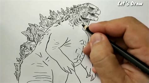 Easy Realistic Godzilla Drawing