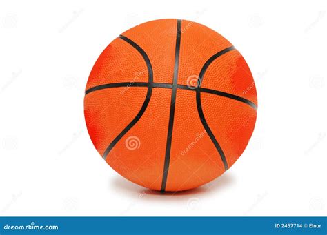 Orange basketball isolated stock photo. Image of dunk - 2457714