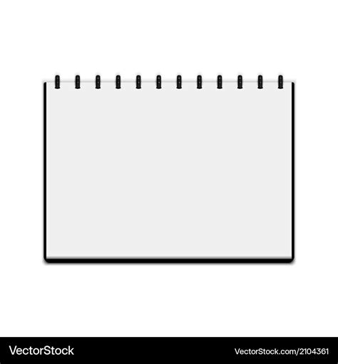 Sketchbook isolated on white background Royalty Free Vector