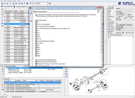 BorgWarner Schwitzer Turbo Systems TurboDriven Interactive Data System – Electronic Parts Catalogue