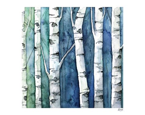 Birch Trees Watercolor By Melly Terpening | ubicaciondepersonas.cdmx.gob.mx