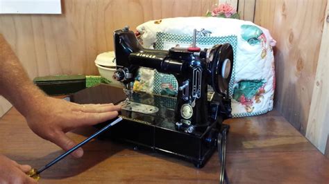 How to Adjust a Singer Featherweight Belt on Vimeo